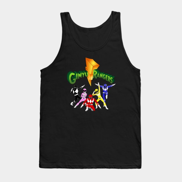 Mighty Morphin' Ginyu Rangers! Tank Top by leftyjones